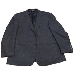 Vintage Biella Men’s Suit Jacket S/46 Reg Navy Blazer Sports Coat 100% Wool